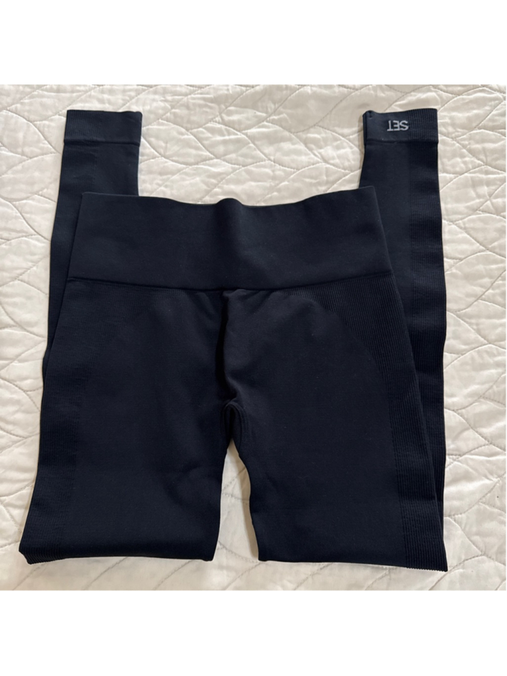 SET Active High-Waist Black Seamless Leggings